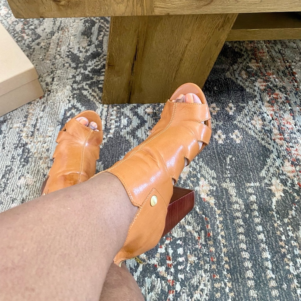 Kelsi Dagger Peep Toe Booties